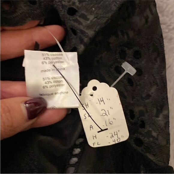 Adam Lippes tiered eyelet black dress, US2 - Picture 11 of 11